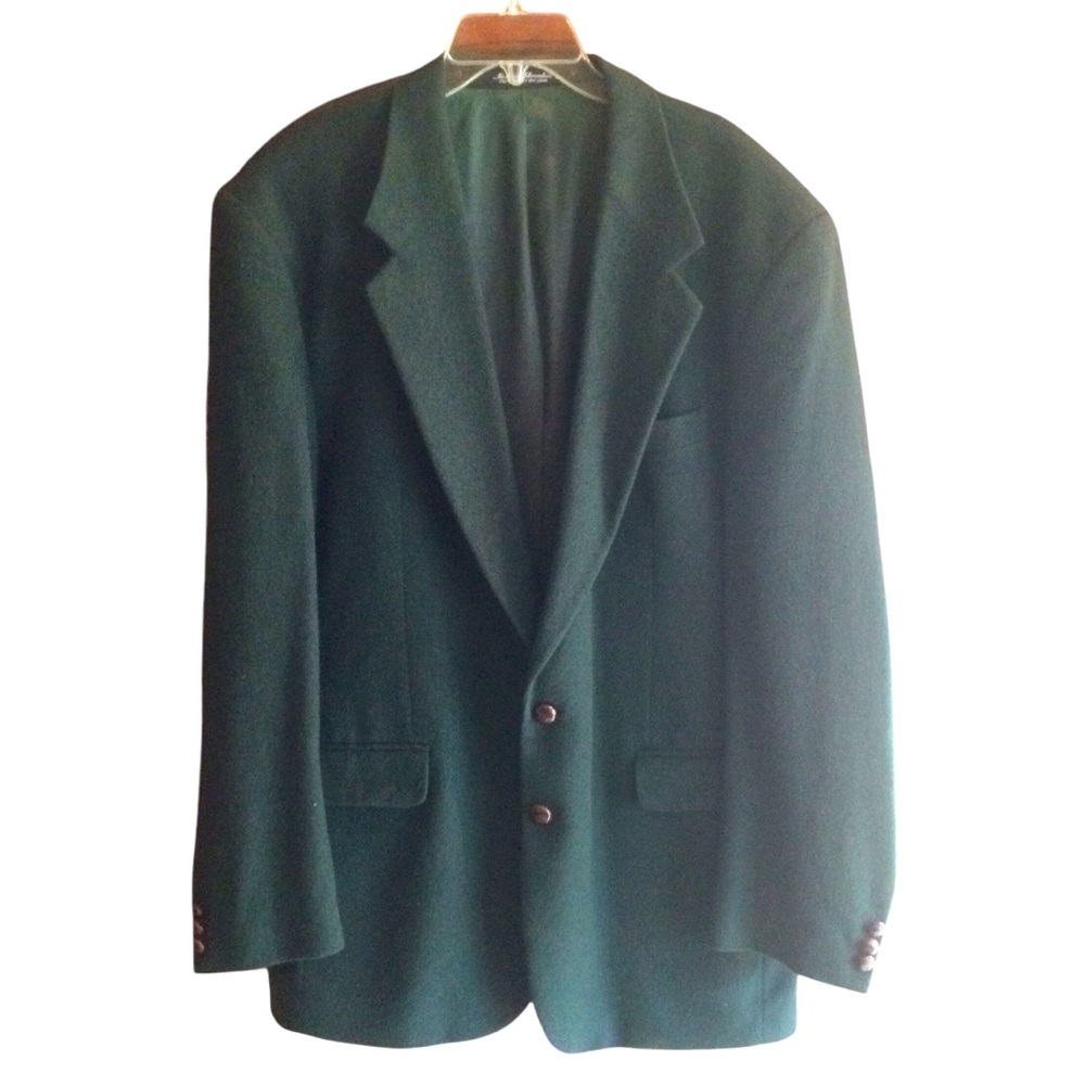 VTG Deansgate  Hunter Green 100% Camel Hair Men’s Sport Jacket Size 43L
